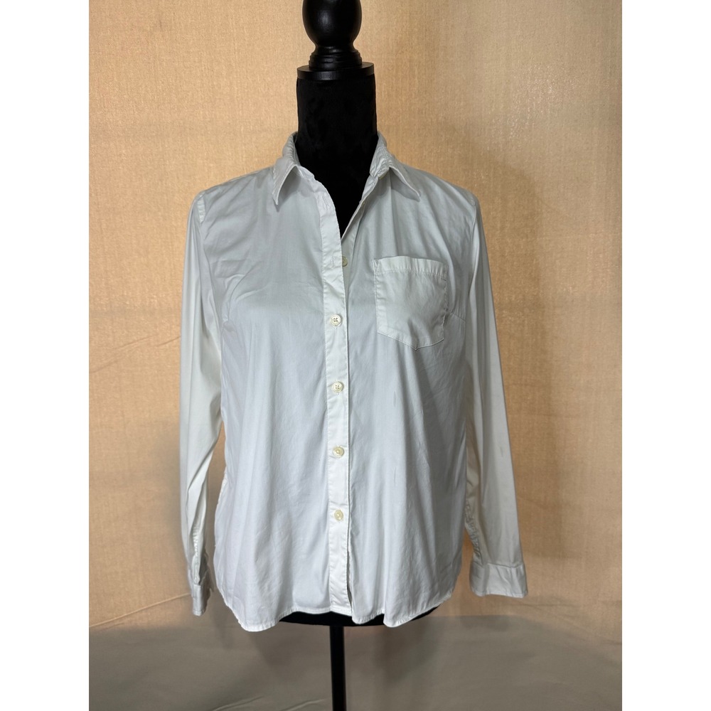 Banana Republic Womens White Button Down Long Sleeve Shirt Size S Small Cotton - Picture 5 of 5